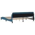 vidaXL Cadre de lit sans matelas bleu 200x200 cm velours