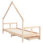 vidaXL Cadre de lit pour enfants gris 80x200 cm bois de pin massif