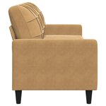 vidaXL Canapé à 3 places Marron 210 cm Velours