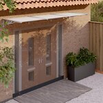 vidaXL Auvent de porte Gris et transparent 297 5x90 cm Polycarbonate