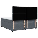 vidaXL Sommier à lattes de lit et matelas Gris foncé 180x200cm Velours