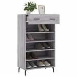 vidaXL Armoire à chaussures sonoma gris 60x35x105 cm bois d'ingénierie
