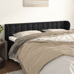 vidaXL Tête de lit avec oreilles Noir 163x23x78/88 cm Velours