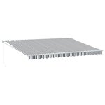 vidaXL Auvent rétractable anthracite et blanc 5x3 m tissu et aluminium