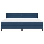 Lit Box Spring vidaXL avec Matelas Bleu 200x200 cm