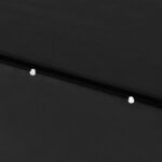 vidaXL Parasol de jardin avec LED et mât en acier noir 2x3 m