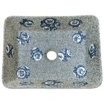 vidaXL Vasque à poser multicolore rectangulaire 46x35 5x13cm céramique