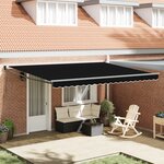 Store rétractable manuel vidaXL Noir 450x300 cm