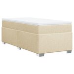 vidaXL Sommier à lattes de lit avec matelas Crème 80x200 cm Tissu