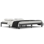 vidaXL Cadre de lit sans matelas bois massif de pin gris 200x200 cm