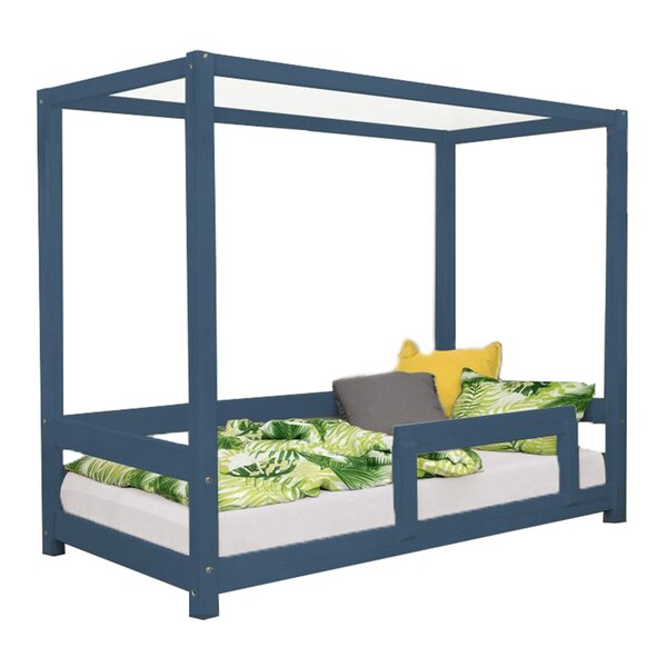 Lit cabane enfant BUNKY 90 x 190 bleu marine