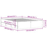 vidaXL Cadre de lit avec tiroirs sans matelas chêne sonoma 120x200 cm