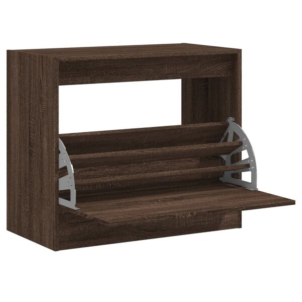 vidaXL Armoire à chaussures chêne marron 80x42x69 cm bois ingénierie