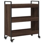 vidaXL Chariot de cuisine chêne marron 70x30x82 cm bois d'ingénierie