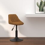 Vidaxl tabouret de bar marron velours
