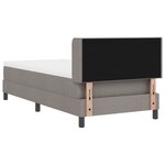 Lit à ressorts vidaXL avec matelas Taupe 100x200 cm Tissu