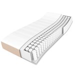 vidaXL Sommier à lattes de lit avec matelas Cappuccino 100x200 cm
