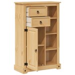 vidaXL Armoire de salle de bain Corona 70x33x110 cm bois de pin massif