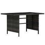 vidaXL Salon de jardin 4 Pièces avec coussins Résine tressée Gris