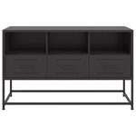 vidaXL Meuble TV noir 100 5x39x60 5 cm acier