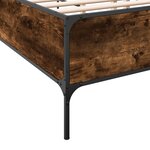 vidaXL Cadre de lit sans matelas chêne fumé 200x200 cm