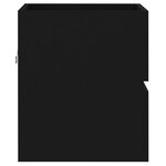 vidaXL Armoire d'évier avec lavabo intégré Noir Aggloméré
