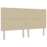 vidaXL Lit avec Sommier et Matelas Beige Clair 200x200 cm Tissu en Velours Côtelé
