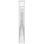 vidaXL Panier de gabion en forme de U avec 8 poteaux Fer 860x20x150 cm