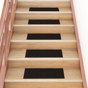 vidaXL Tapis d'escalier autocollants Rectangulaire 15 Pièces 60x25 cm