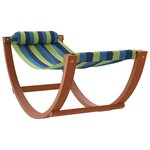 vidaXL Hamac à bascule pour enfants bleu et vert tissu