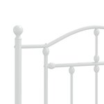 vidaXL Cadre de lit métal sans matelas avec tête de lit blanc 75x190cm