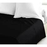 Drap Plat 100  coton 240 x 300 cm noir