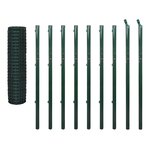 vidaXL Clôture Euro Acier 10 x 1 7 m Vert