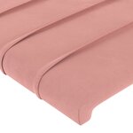vidaXL Tête de lit à LED Rose 163x16x78/88 cm Velours