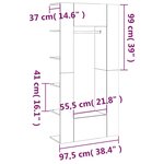 vidaXL Armoires de couloir 2 Pièces Chêne Sonoma Bois d'ingénierie