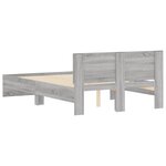 vidaXL Cadre de lit sans matelas sonoma gris 135x190 cm