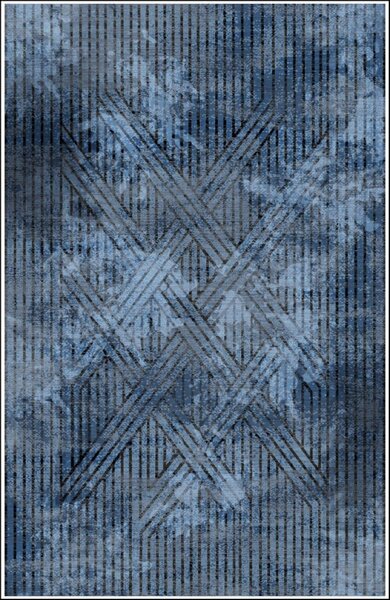 Tapis de salon FISUN 200 x 300 cm - Bleu