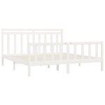 vidaXL Cadre de lit sans matelas blanc bois massif de pin 200x200 cm