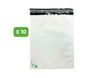 10 Enveloppes plastique opaques 80 microns N°4 - 335x410mm