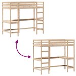 vidaXL Lit superposé sans matelas 90x190 cm bois massif de pin