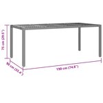 Ensemble de salle à manger de jardin de 7 pièces vidaXL Noir Poly Rattan