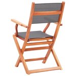 vidaXL Chaises pliables de jardin lot de 2 Gris Eucalyptus textilène