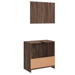vidaXL Ensemble de meubles de salle de bain 2 Pièces Chêne marron
