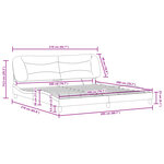 vidaXL Cadre de lit avec LED sans matelas taupe 200x200 cm tissu