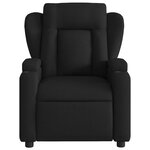 vidaXL Fauteuil inclinable Noir Tissu