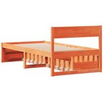 vidaXL Cadre de lit sans matelas cire marron 90x190 cm bois pin massif