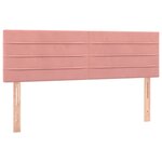 vidaXL Sommier à lattes de lit avec matelas et LED Rose 140x190 cm