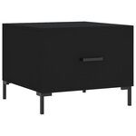 vidaXL Tables basses 2 Pièces noir 50x50x40 cm bois d'ingénierie