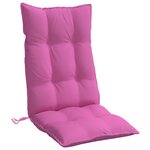 vidaXL Coussins de chaise à dossier haut lot de 6 rose tissu oxford