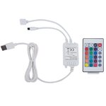 vidaXL Cadre de lit avec LED Blanc et noir Similicuir 180x200 cm